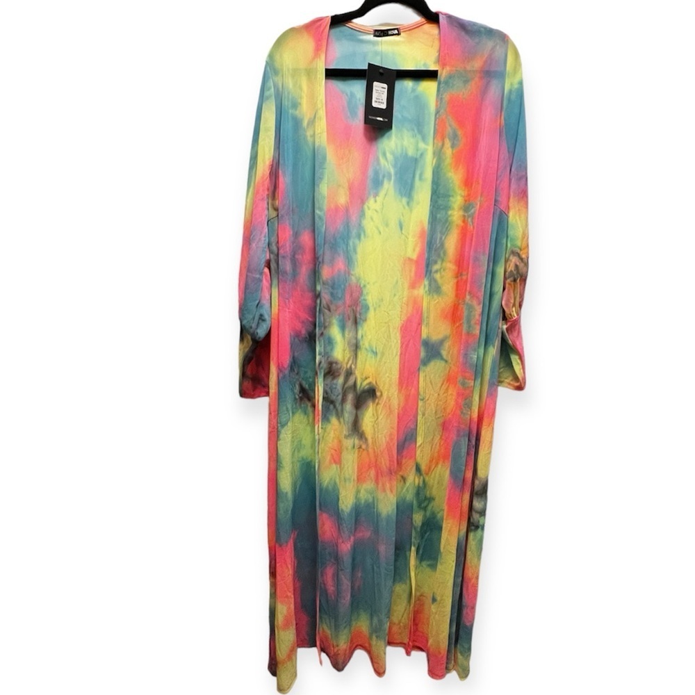 NWT Fashion Nova Tie Dye Swim Coverup- OSFA (Tag Labeled 1X)